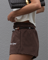 SŚAINT SPORT TRACK SHORTS - BROWN