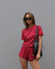 SŚAINT SPORT TRACK SHORTS - CHERRY