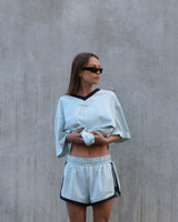 REFLECTIVE V NECK TEE - MINT
