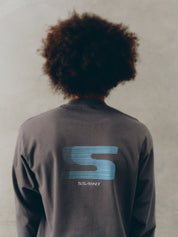 REBEL LONG SLEEVE - GREY & BLUE