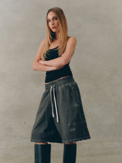 DISTRESSED LOUNGE SHORTS