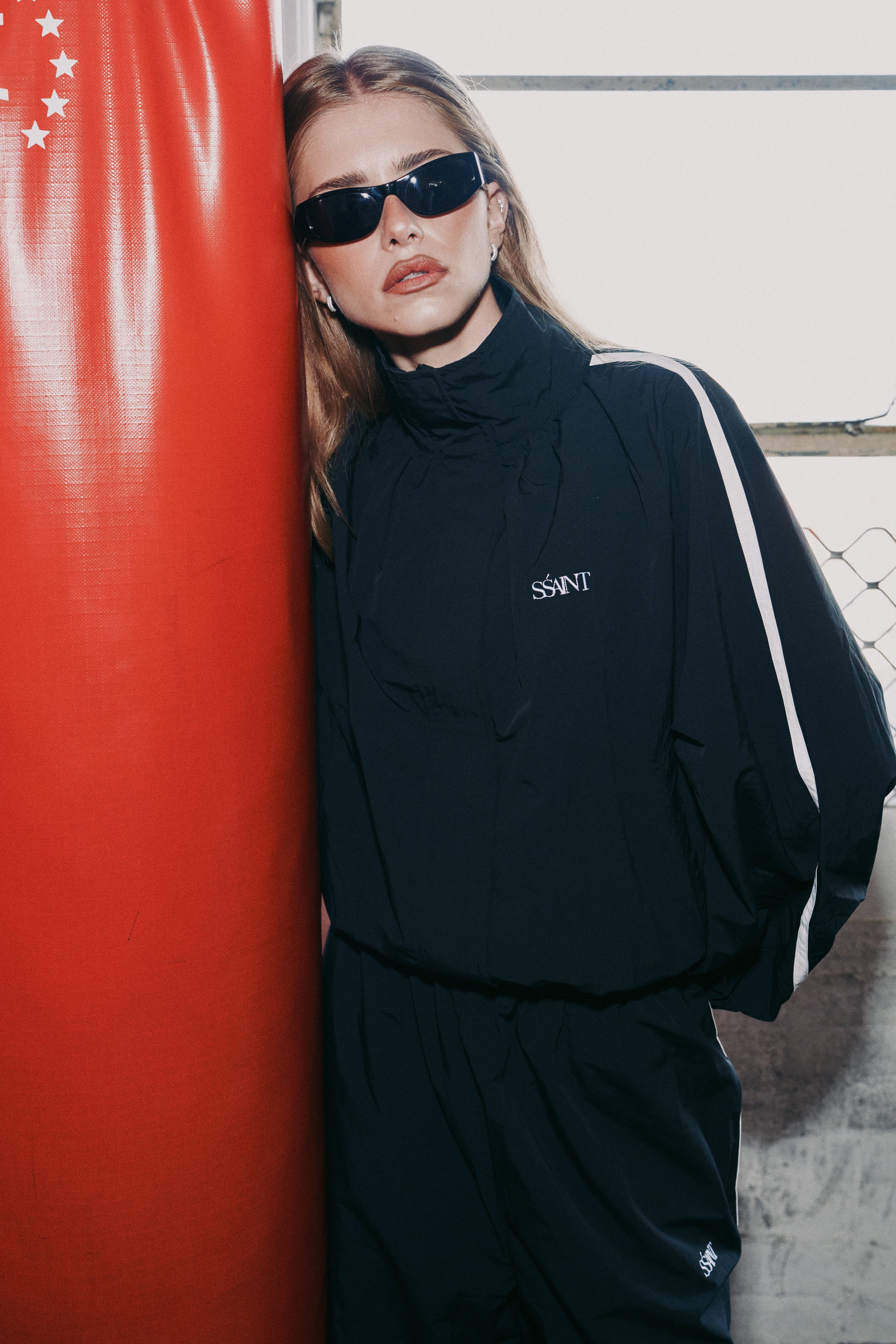 FIGHT NIGHT ZIP WINDBREAKER  - BLACK