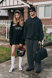 CHAMPION HOODIE - ACID WASH CHARCOAL