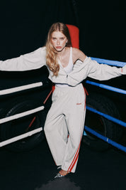 SŚAINT BARREL PANT - GREY & RED