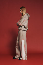 THE RIVAL HOODIE  - ACID WASH BEIGE