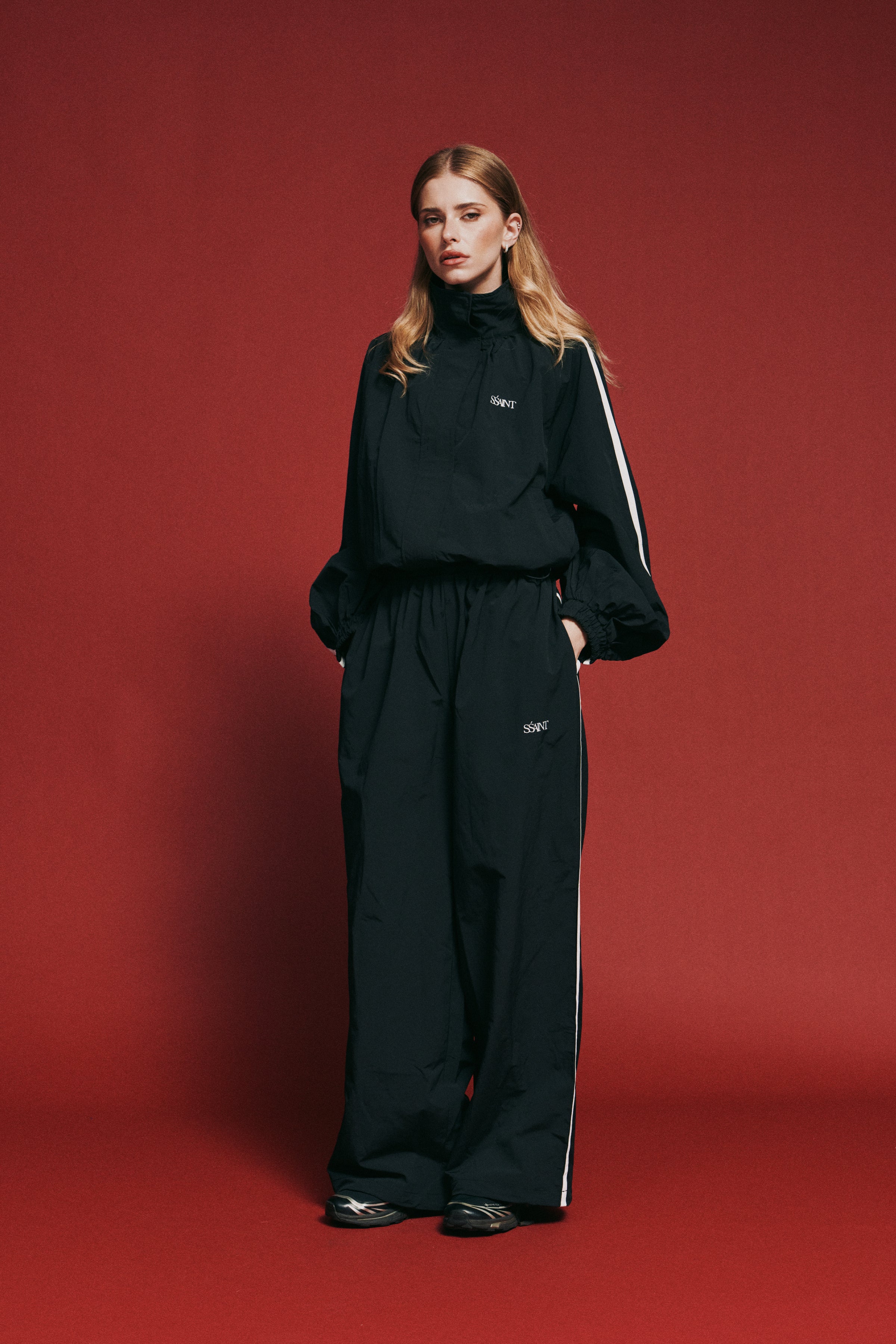 FIGHT NIGHT WINDBREAKER PANT - BLACK