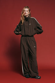 FIGHT NIGHT WINDBREAKER PANT - BROWN & CREAM