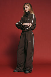 FIGHT NIGHT WINDBREAKER PANT - BROWN & CREAM
