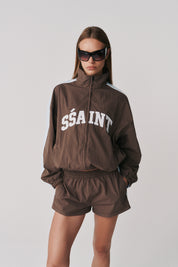 THE GROUNDS TRACK JACKET - BROWN