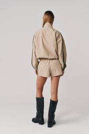 THE GROUNDS TRACK JACKET - TAN & KHAKI