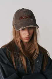 SCRIPT LOGO CAP - ESPRESSO