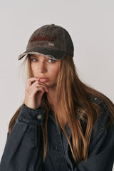 SCRIPT LOGO CAP - ESPRESSO