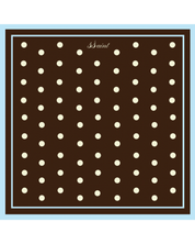 POLKA DOT HEAD SCARF - BROWN & BLUE