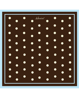 POLKA DOT HEAD SCARF - BROWN & BLUE