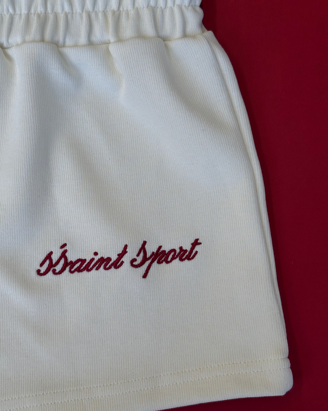 SŚAINT SPORT TRACK SHORTS - BUTTER