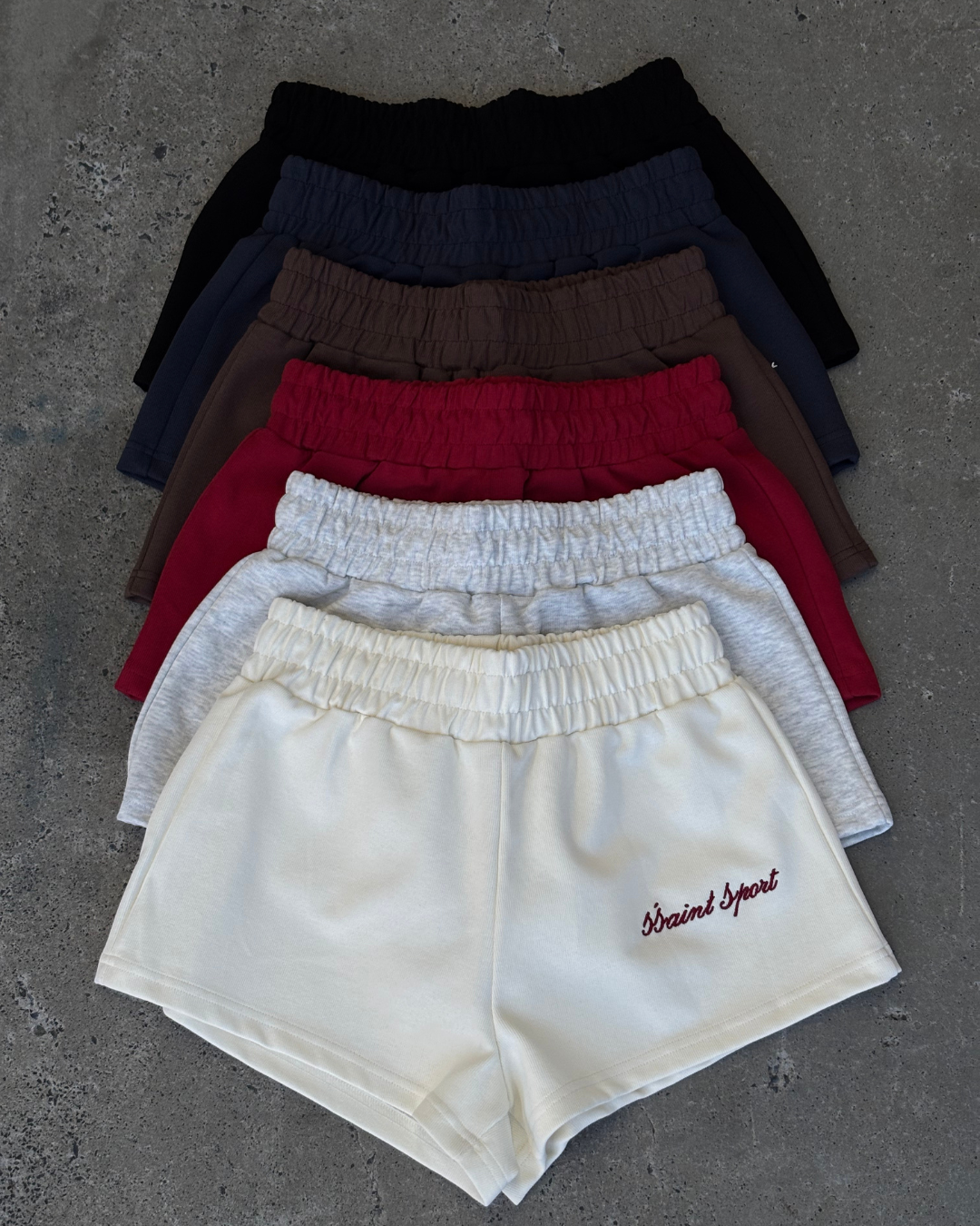 SŚAINT SPORT TRACK SHORTS - CHERRY