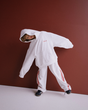 KIDS BARREL PANTS - GREY & RED