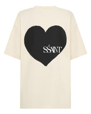SŚAINT HEART TEE - CREAM & BLACK