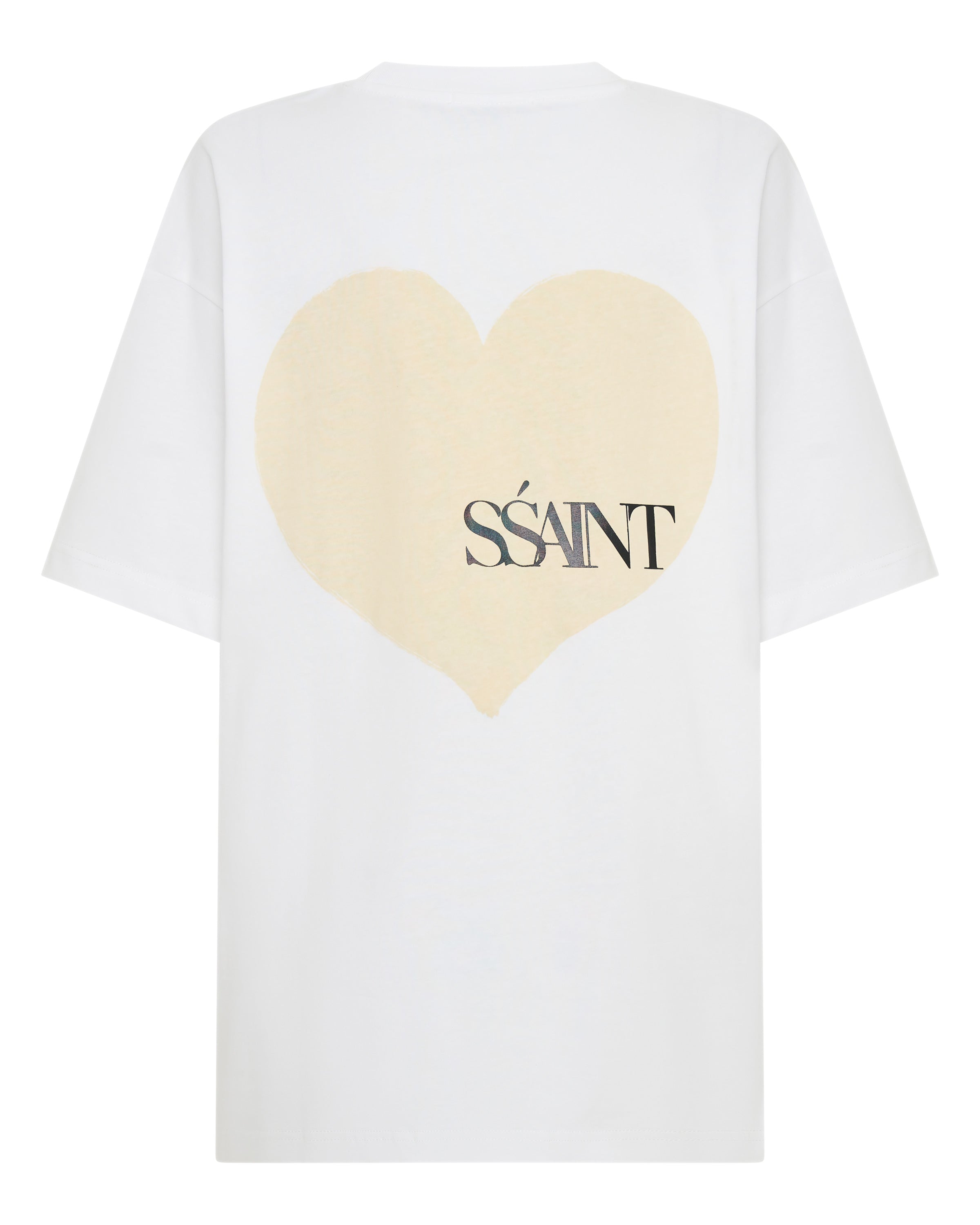 SŚAINT HEART TEE - WHITE & CREAM