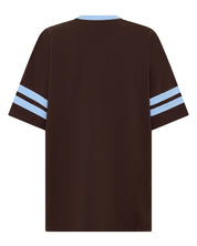 22 MOTION TEE - POWDER BLUE & ESPRESSO