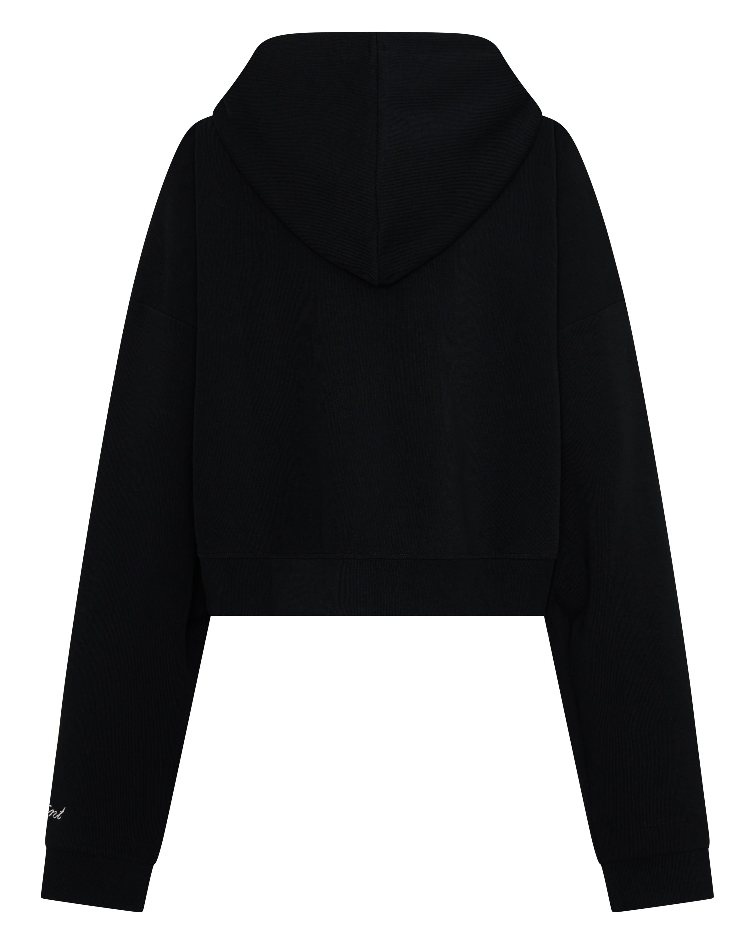 SŚAINT CROPPED HOODIE - BLACK & BUTTER