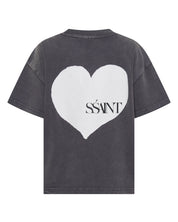 KIDS HEART TEE - ACID WASH CHARCOAL
