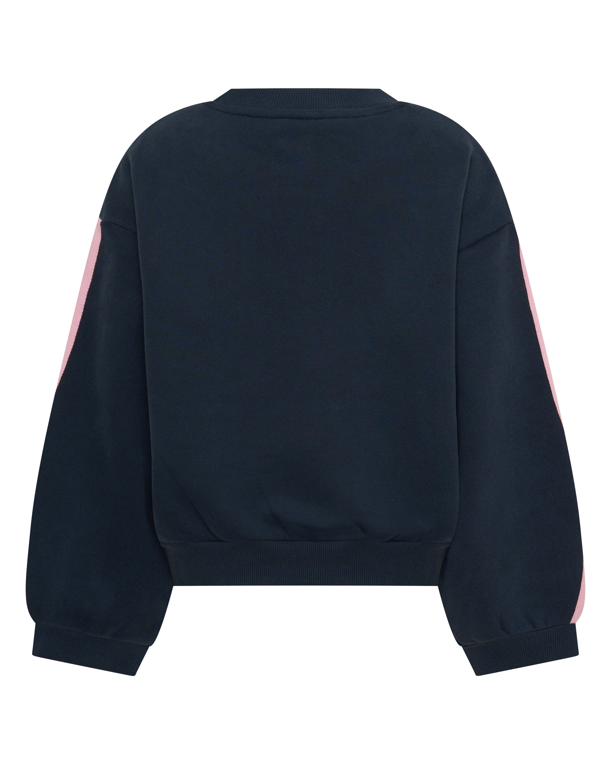 KIDS FLEECE CREW - NAVY & PINK