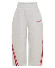 KIDS BARREL PANTS - GREY & RED