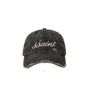 SCRIPT LOGO CAP - BLACK & CREAM