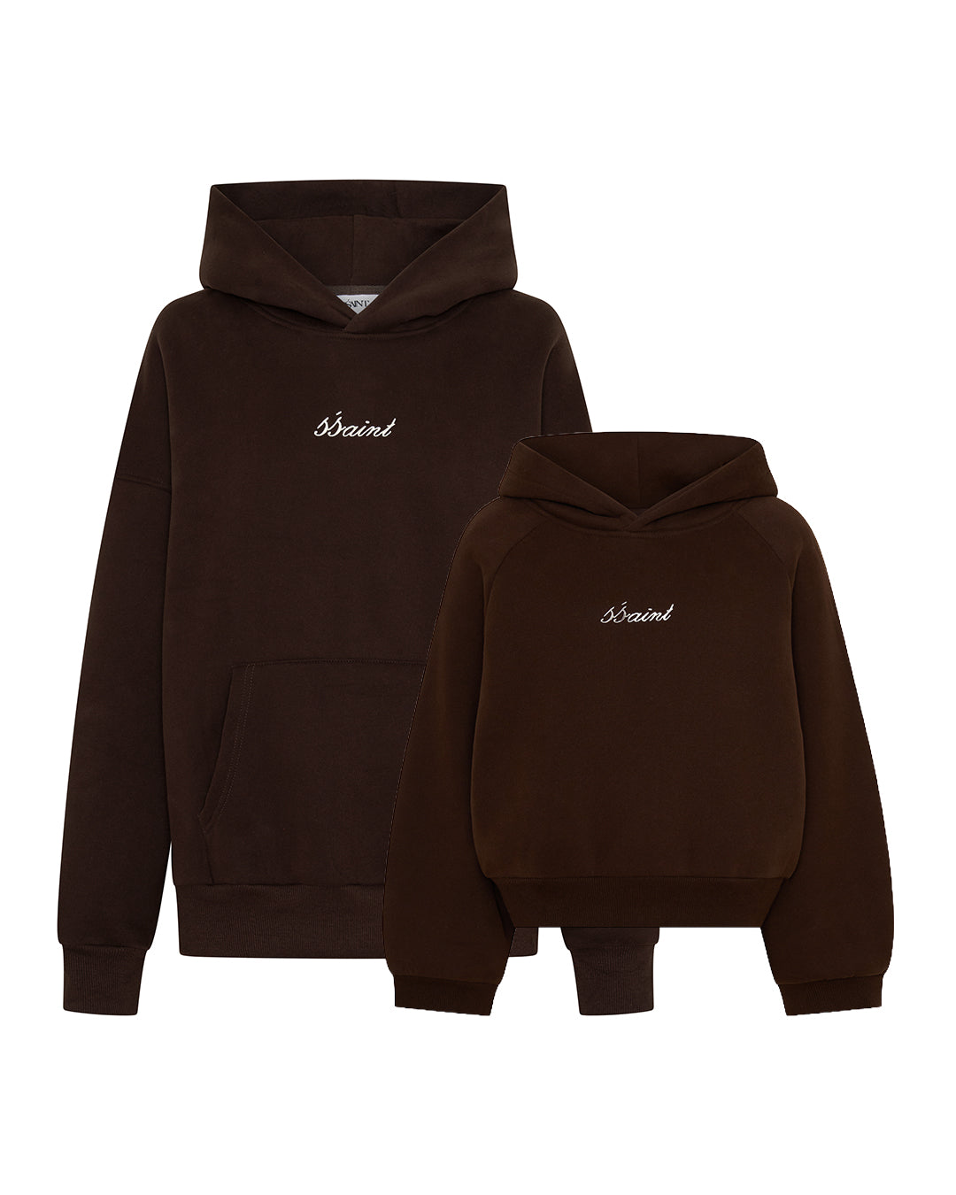 SŚAINT TONAL HOODIE - CHOCOLATE - MATCH YOUR MINI BUNDLE