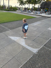 KIDS HEART TEE - ACID WASH CHARCOAL