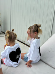 HEART TEE BLACK - MATCH YOUR MINI BUNDLE