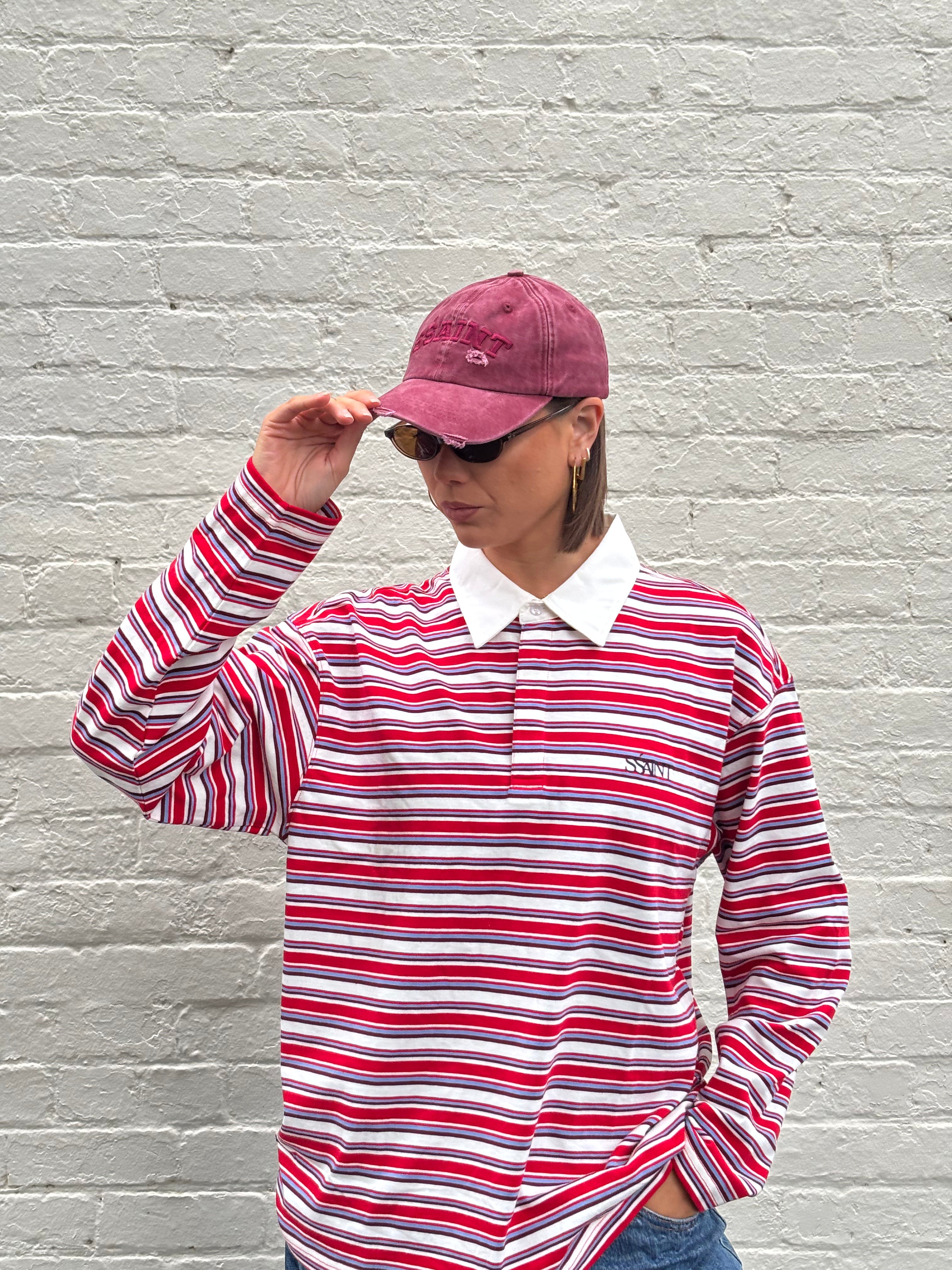 SŚAINT LOGO CAP - CHERRY
