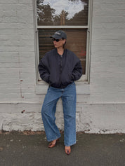 SŚAINT LOGO CAP - BLACK & CREAM ACID WASH