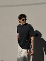 THE LEGACY TEE - WASHED BLACK // WHITE LOGO
