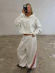 SŚAINT BARREL PANT - GREY & RED