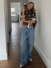 POLKA DOT SARONG - BROWN & BLUE