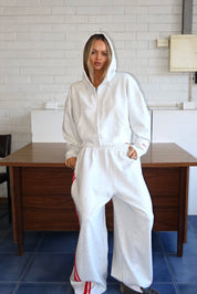 SŚAINT BARREL PANT - GREY & RED