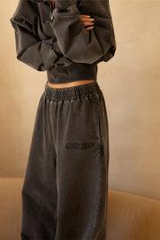 SŚAINT ACID WASH TRACKPANT - CHARCOAL