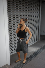 DISTRESSED LOUNGE SHORTS