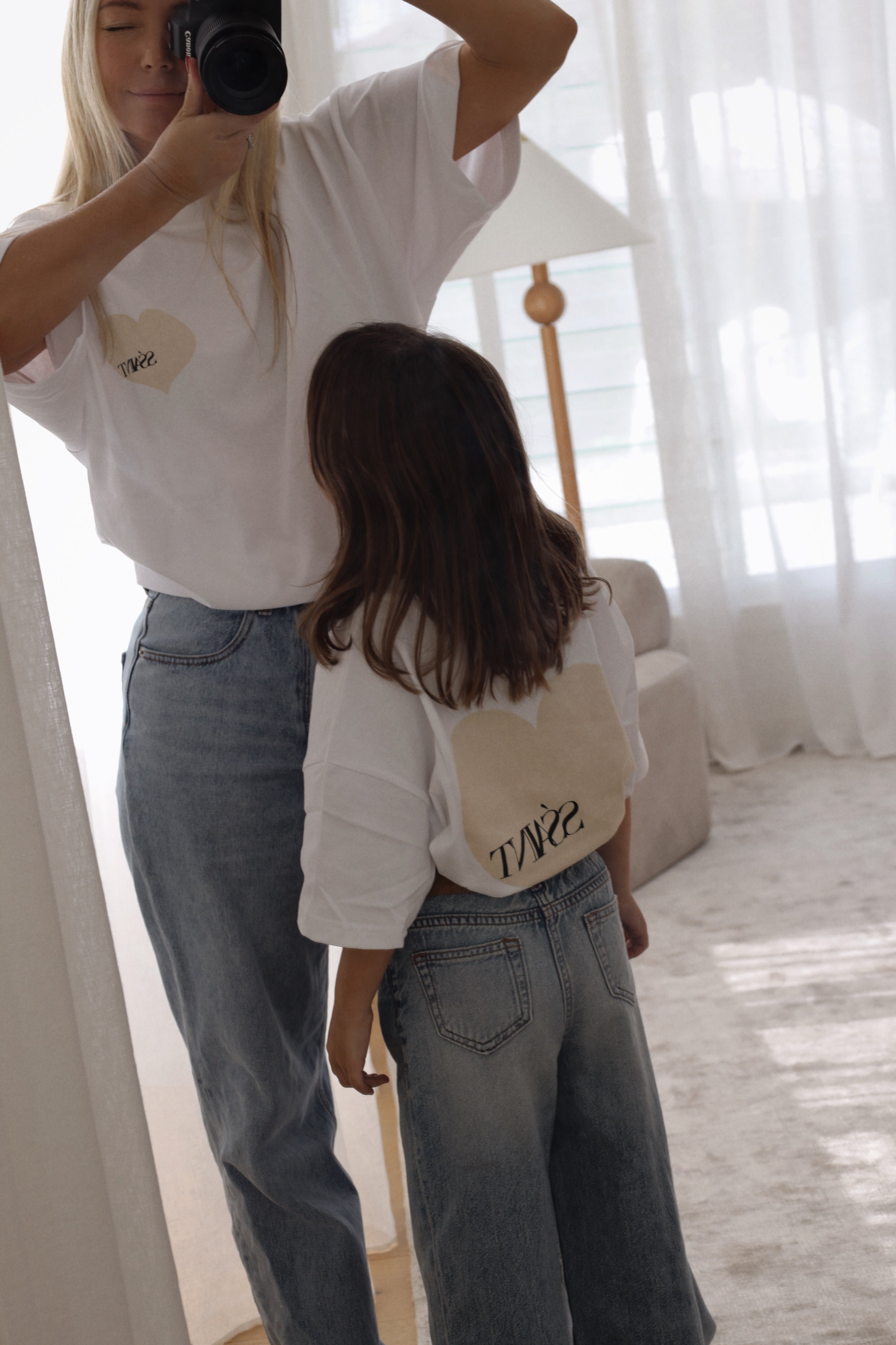 KIDS HEART TEE - CREAM