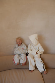 KIDS LOGO HOODIE - BUTTER & NAVY