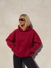 SŚAINT TONAL HOODIE - CHERRY