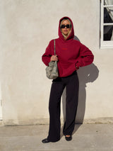 SŚAINT TONAL HOODIE - CHERRY