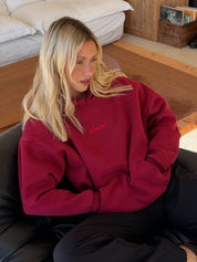 SŚAINT TONAL HOODIE - CHERRY
