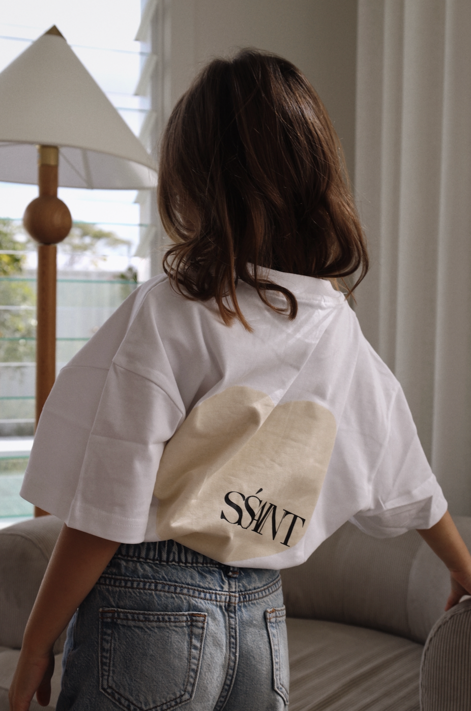 KIDS HEART TEE - CREAM