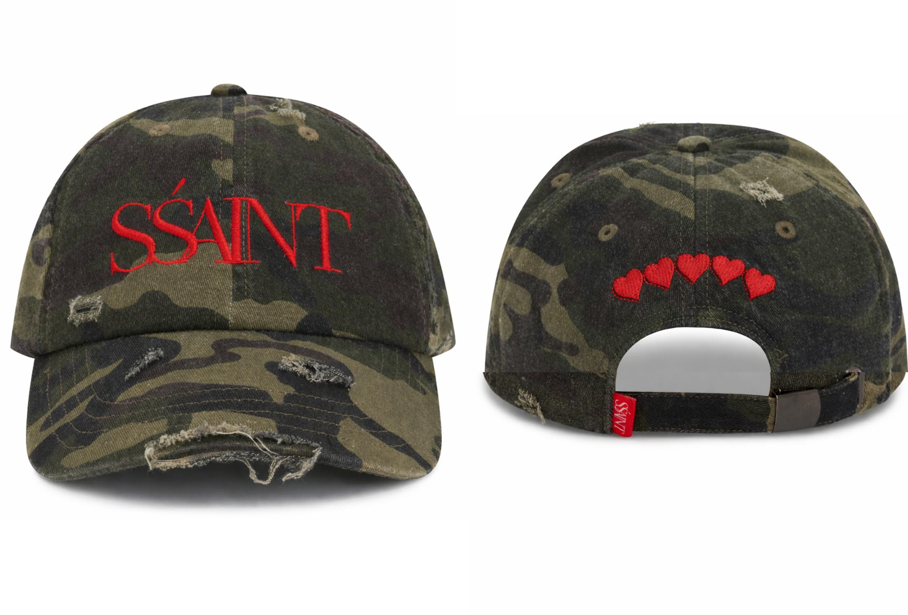 GWP - SŚAINT CAMO DAD CAP - CHERRY