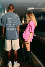 NO VACANCY TEE - CHARCOAL ACID WASH