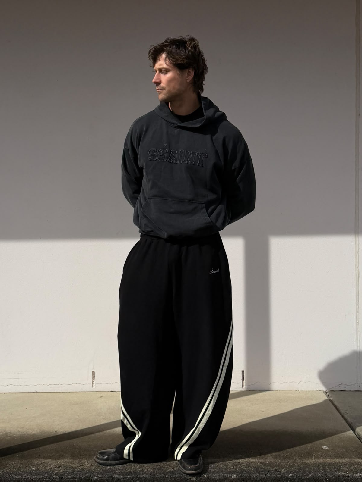 CHAMPION HOODIE - ACID WASH CHARCOAL