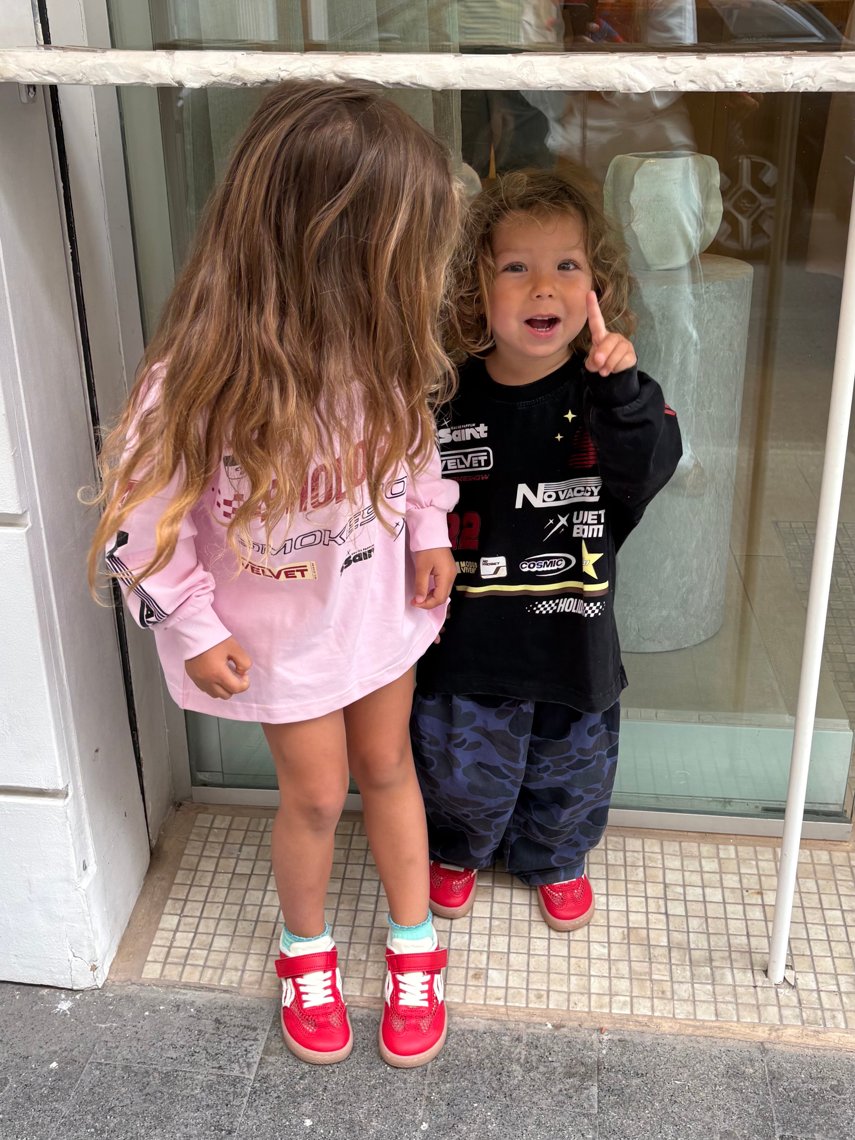 KIDS SIGNATURE MOTO TEE - PINK